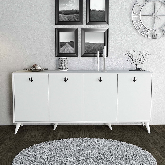 Hanah Home Consola Blanco Tablero Partículas Melaminado 180x80x45cm Elite 1614